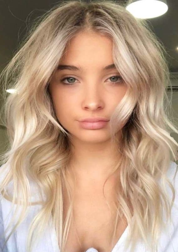 Awesome Creamy Blonde Beach Waves Haircuts For 2019 | Cabelo, Cabelo Loiro,  Cabelo Novo With Regard To Most Up To Date Icy Blonde Beach Waves Haircuts (View 16 of 25)