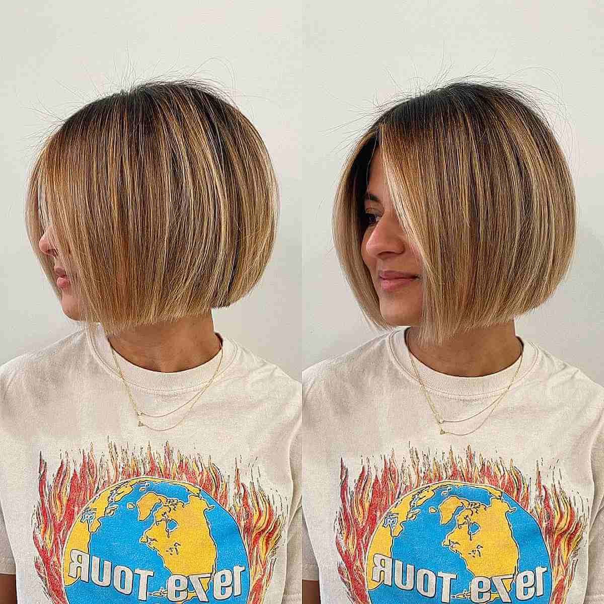 Balayage For Short Hair: 33 Stunning Hair Color Ideas Pertaining To Platinum Balayage On A Bob Hairstyles (View 13 of 25)