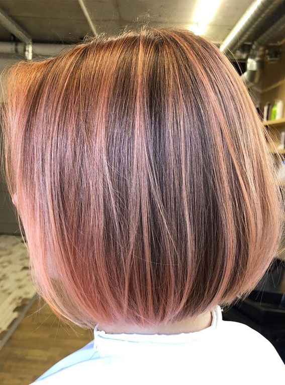 Best Haircuts & Hairstyles To Try In 2021 : Strawberry Undertone Hair With Regard To Most Recently Rose Gold Blunt Lob Haircuts (Photo 21 of 25)