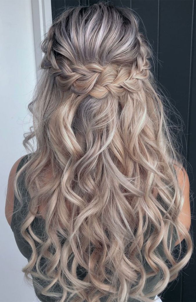 Best Half Up Half Down Hairstyles For Everyday To Special Occasion 1 – Fab  Mood | Wedding Colours, Wedding Themes, Wedding Colour Palettes Inside Most Recently Braided Half Up Knot Hairstyles (View 5 of 25)
