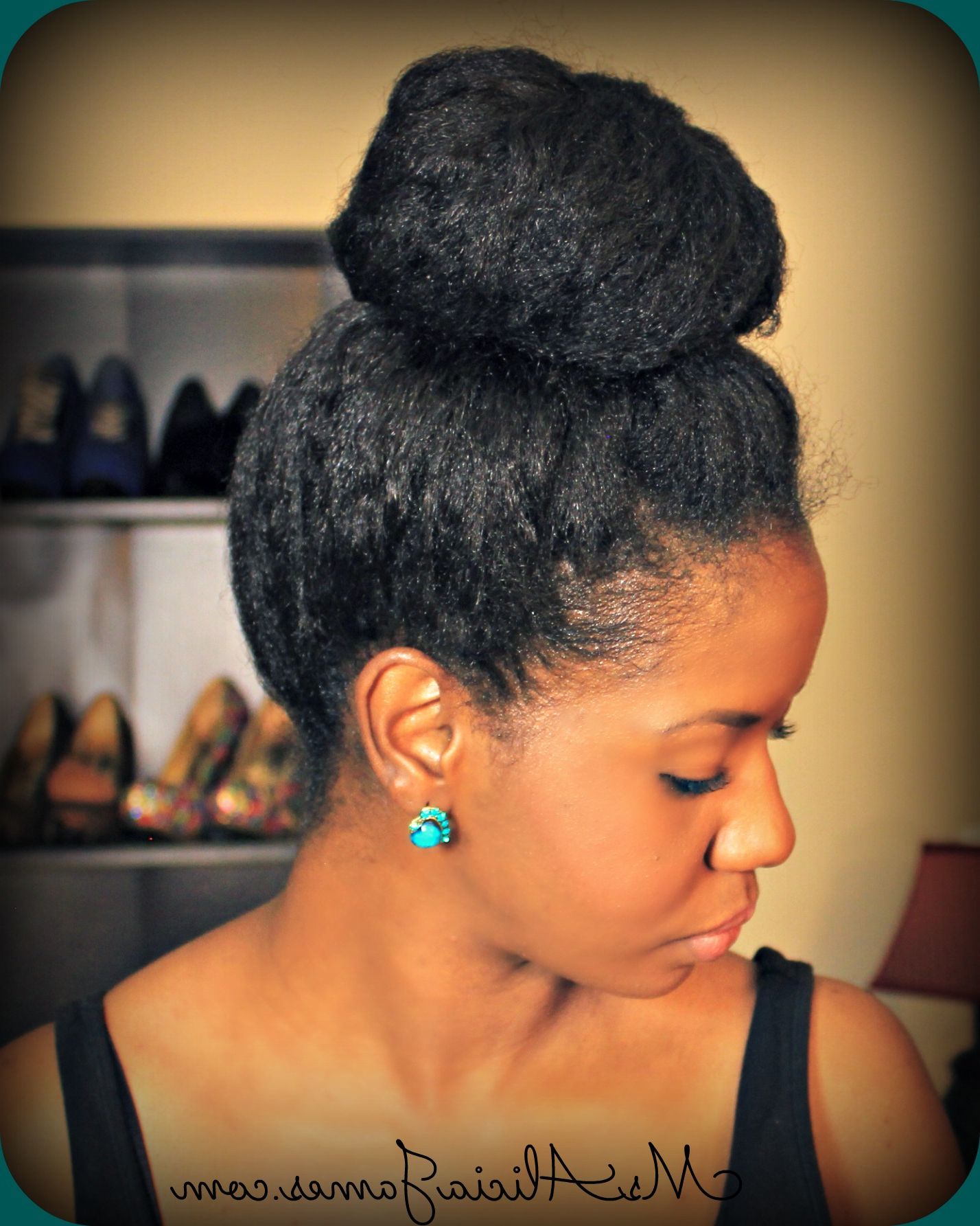 Big High Bun On Natural Hair – How To Take Care Of Natural Hair For Recent High Bun Hairstyles (View 12 of 25)