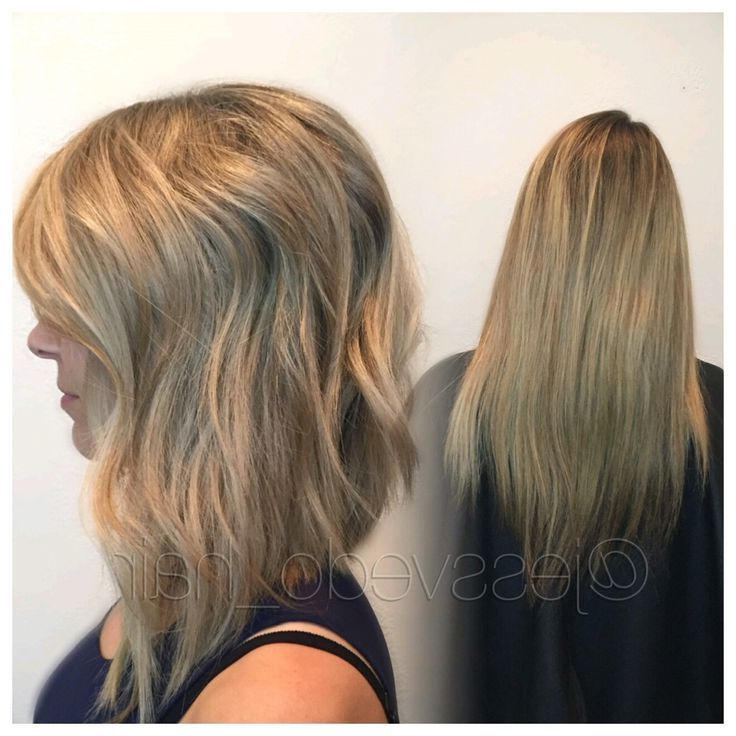 Blonde Textured A Line Bob With Long Layers And A Beach Wave Style! Formula  On My Instagram: @jessvedo Hair | Short Hair Styles, Hair Styles, Medium Hair  Styles For Most Current A Line Blonde Wavy Lob Haircuts (View 8 of 25)