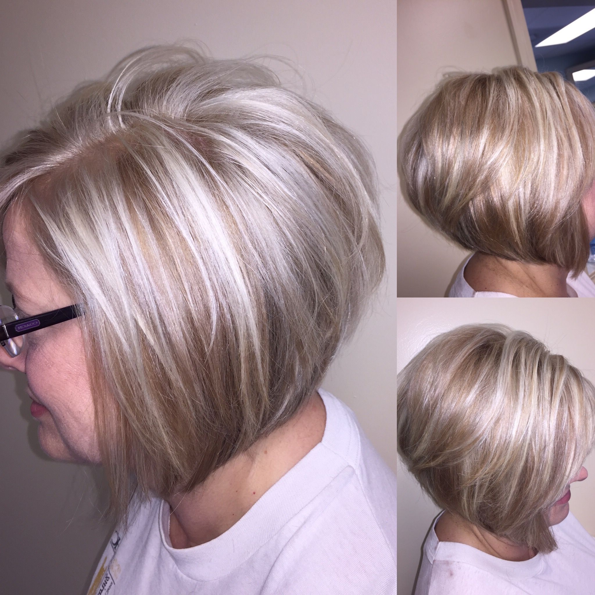 Bob  Inverted Bob .. Icy Blonde . (View 1 of 25)