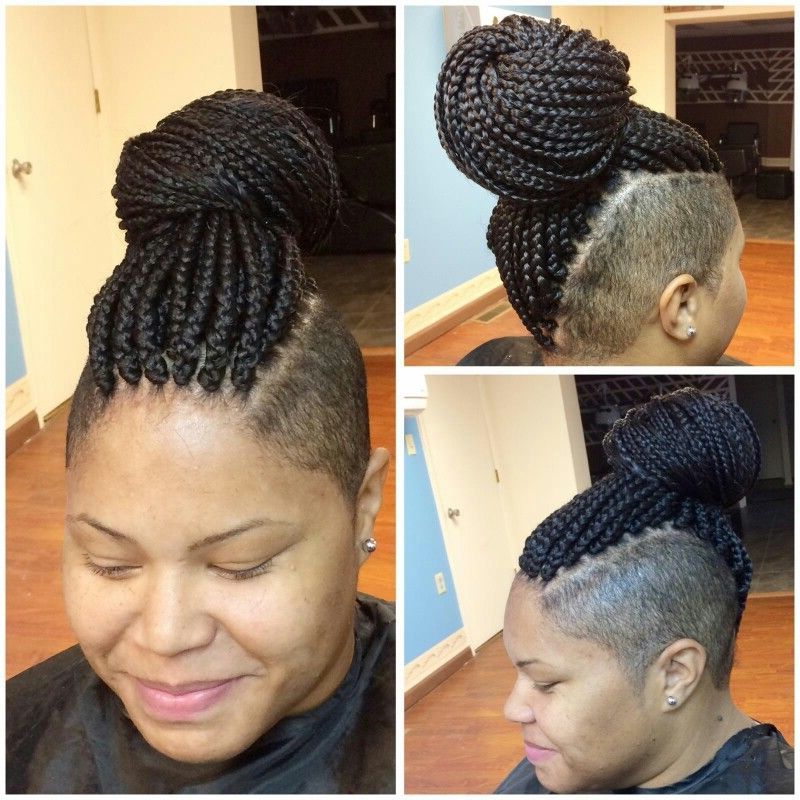 Box Braids Mohawk | Braids With Shaved Sides, Hair Styles, Box Braids  Hairstyles With Braided Mohawk Hairstyles For Short Hair (View 3 of 25)