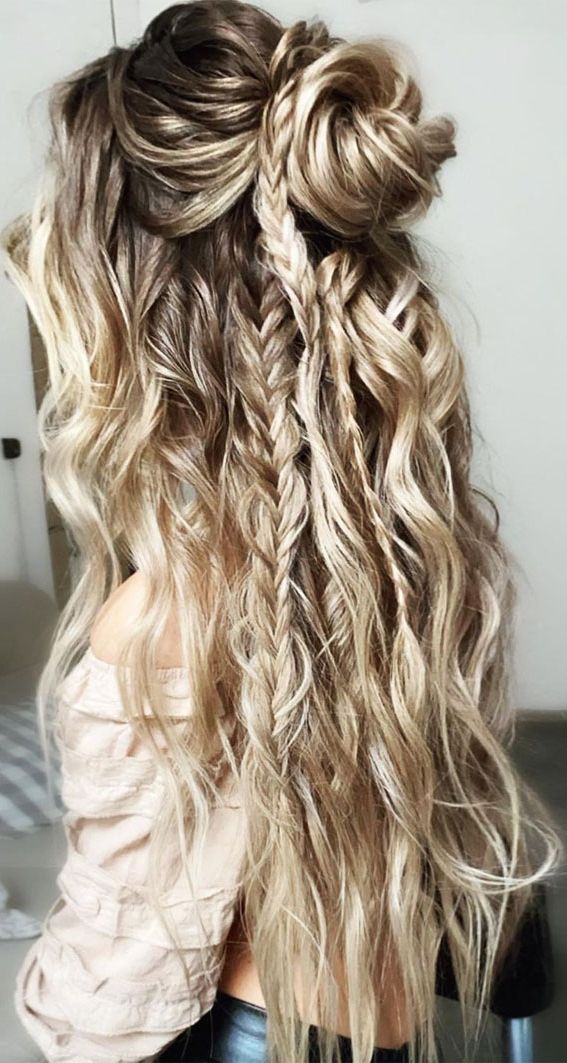 Bridal Hairstyles That Perfect For Ceremony And Reception : Cute Boho Braids Within Most Popular Braided Half Up Hairstyles For A Cute Look (View 11 of 25)