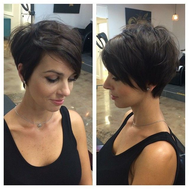 Chic Messy Brunette Pixie Bob | Longer Pixie Haircut, Long Pixie Hairstyles,  Short Hair With Layers Regarding Layered Messy Pixie Bob Hairstyles (View 12 of 25)