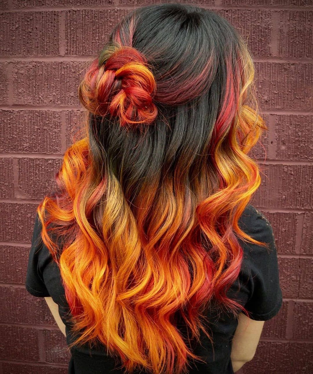 Colorful Hair Inspiration On Instagram: “follow @haircolortrend For More  Colorful Hairstyles! Autumn Colors ?@studi… | Hair Styles, Hair  Inspiration, Fire Hair Regarding Most Recent Autumn Inspired Hairstyles (View 7 of 25)