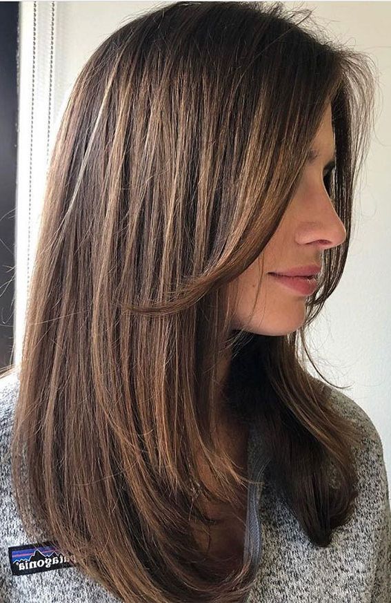 Cute Medium Length Haircuts & Hairstyles : Layered With Curtain Bang For Recent Haircuts With Medium Length Layers (View 12 of 25)