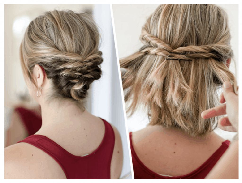 Easy Hairstyles For Short To Medium Length Hair – See Mama Go For Most Recently Medium Hair Updos Hairstyles (View 22 of 25)