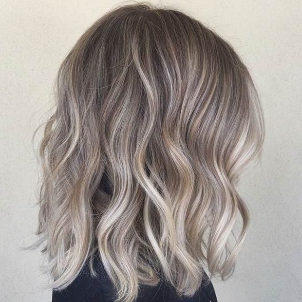 Épinglé Sur Stayglam Hairstyles Pertaining To Latest Lob Haircuts With Ash Blonde Highlights (View 1 of 25)