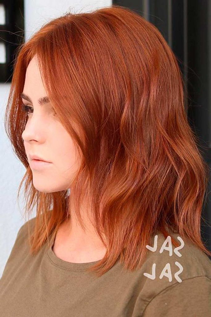 Find The Copper Hair Shade That Will Work For Your Image Within Newest Copper Medium Length Hairstyles (View 9 of 25)
