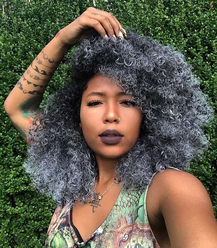 Grey Curly Hair – 15 Beautiful Styles To Rock On Pertaining To Most Recently Silver Loose Curls Haircuts (View 11 of 25)
