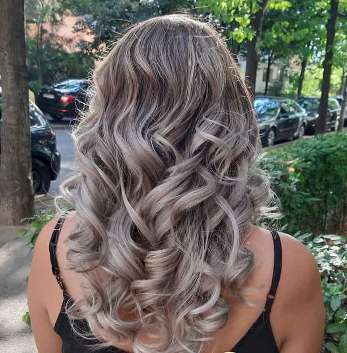 Grey Curly Hair – 15 Beautiful Styles To Rock On With Most Recently Silver Loose Curls Haircuts (View 7 of 25)