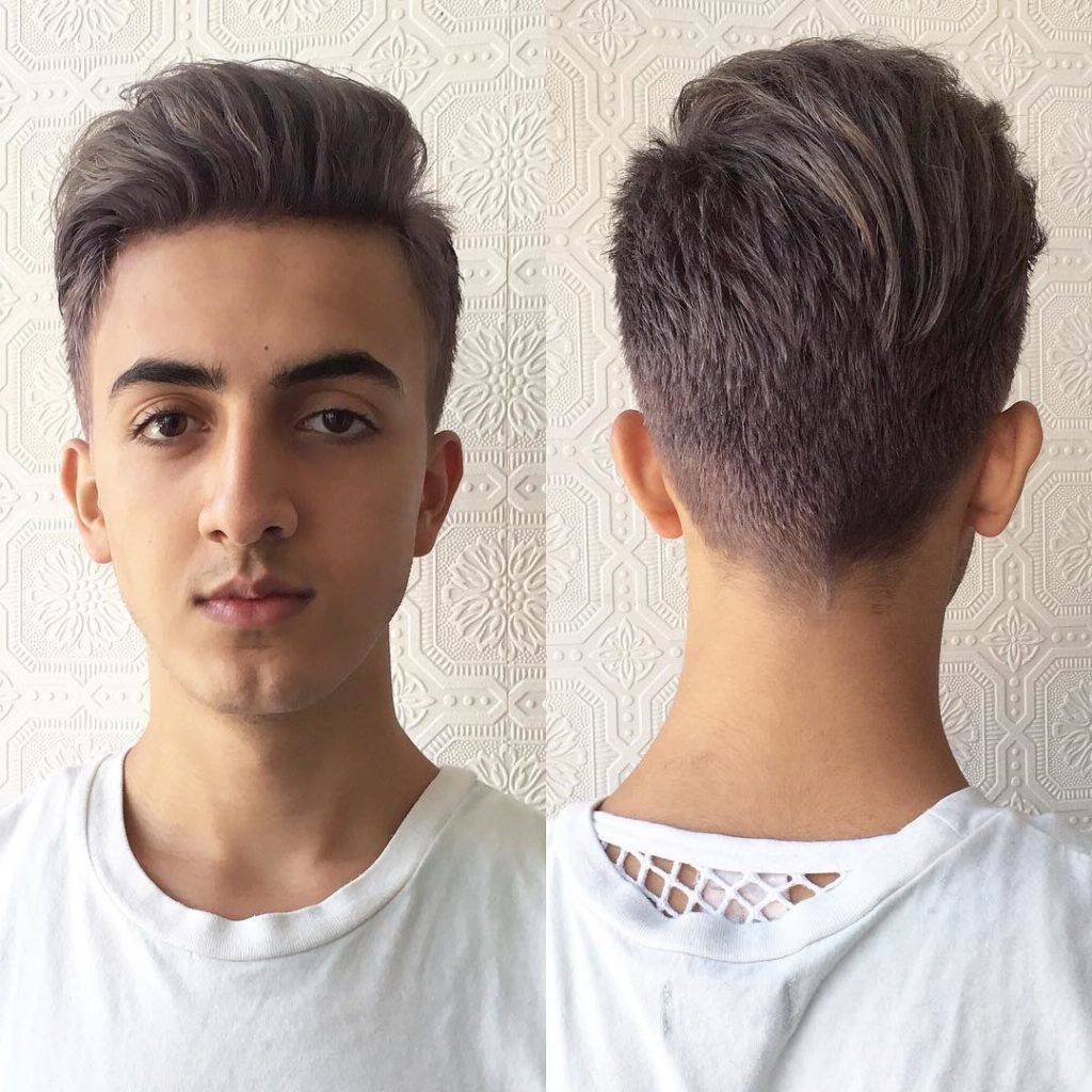 Grey Fade Tapered Cut With Brushed Up Top Lengths – The Latest Hairstyles  For Men And Women (2020) – Hairstyleology Within Brush Up Hairstyles (View 21 of 25)