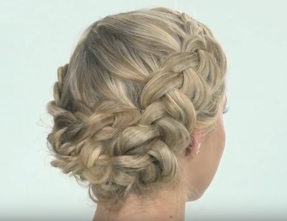 How To: Dutch Braid Updo – Behindthechair Inside Dutch Braids Updo Hairstyles (View 6 of 25)