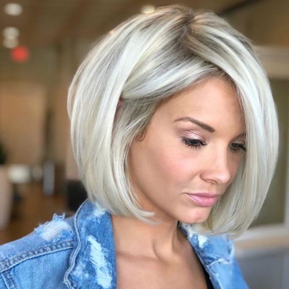 Icy Blonde Bob ?? – Behindthechair | Silver Blonde Hair, Icy Blonde  Hair, Blonde Bob Hairstyles Inside Most Up To Date Icy Blonde Inverted Bob Haircuts (View 5 of 25)