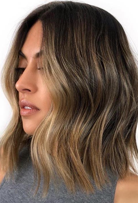 Lob Haircut Trend: 63 On Trend Long Bob Haircuts & Hairstyles To Inspire | Lob  Haircut Thick Hair, Long Bob Hairstyles, Long Bob Haircuts Inside Most Up To Date Middle Parted Highlighted Long Bob Haircuts (View 4 of 25)