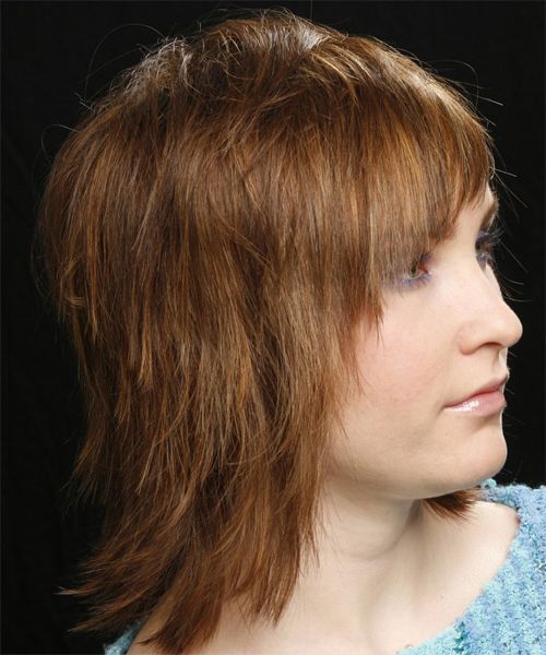 Medium Straight Light Chestnut Brunette Hairstyle Intended For Most Recent Straight Mid Length Chestnut Hairstyles With Long Bangs (View 15 of 25)