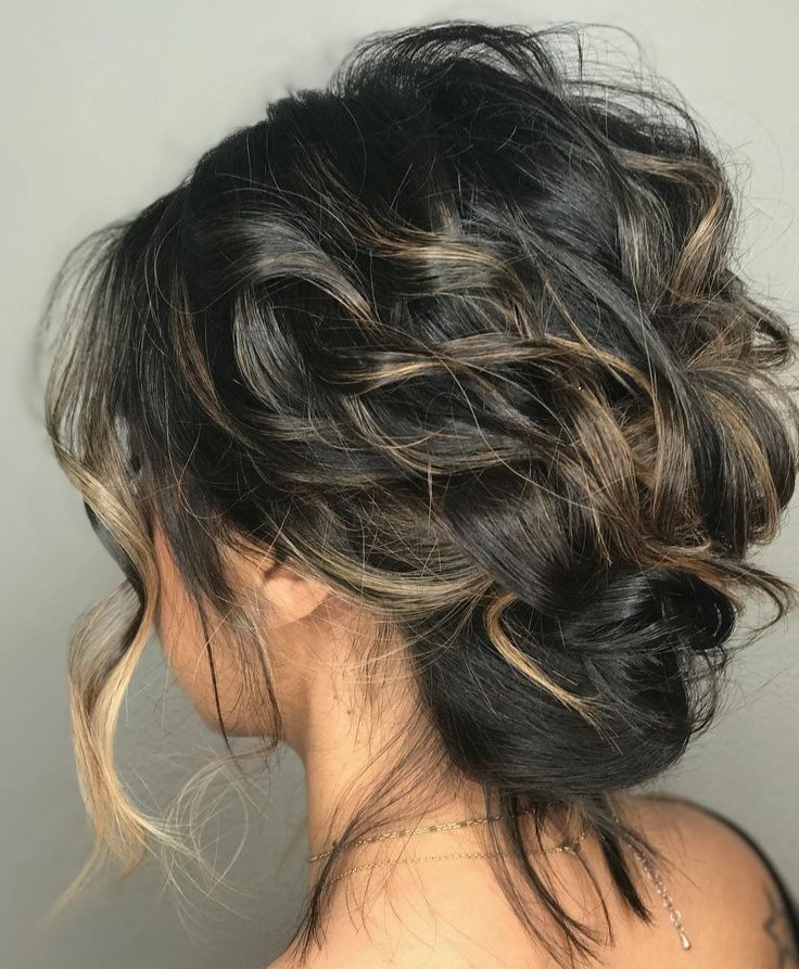 Messy Wavy Updo For Shorter Hair | Updos For Medium Length Hair, Medium  Length Hair Styles, Hair Lengths In Recent Wavy Low Updos Hairstyles (View 15 of 25)