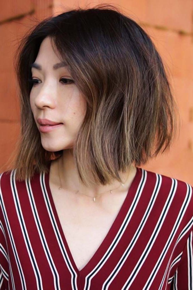 Middle Parted Lob For Thick Hair #bob #layeredhair ? Check Out These  Stylish Layered Bob Hairstyles For … | Bob Hairstyles, Choppy Bob Hairstyles,  Thick Hair Styles With Regard To Most Current Middle Parted Messy Lob Haircuts (View 11 of 25)