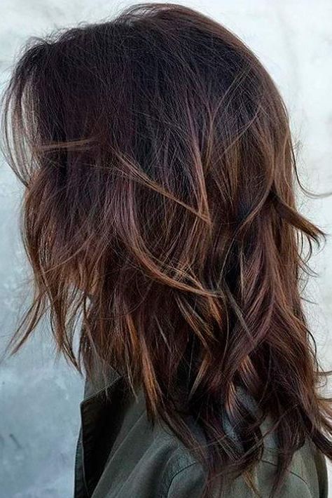 Pin On Beauty Tips Pertaining To Most Recently Brunette Textured Medium Length Hairstyles (View 2 of 25)