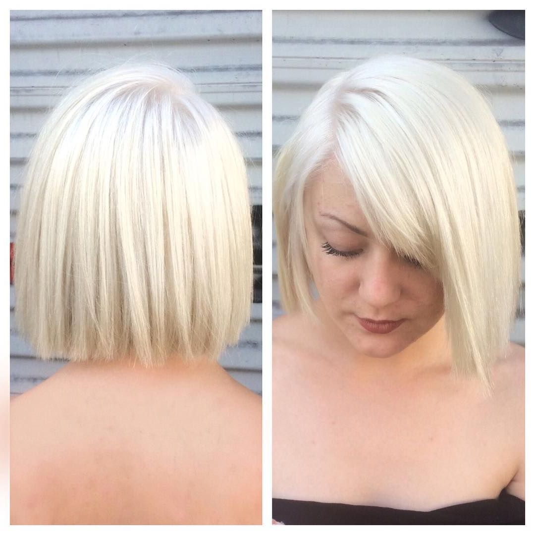 Pin On Bobs & Mid Length Cuts Within Long Side Bangs Blunt Bob Hairstyles (Photo 18 of 25)