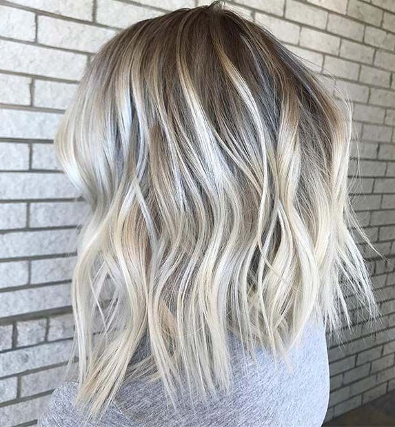 Pin On Cute Hair Ideas Intended For Most Recent Icy Blonde Beach Waves Haircuts (View 11 of 25)