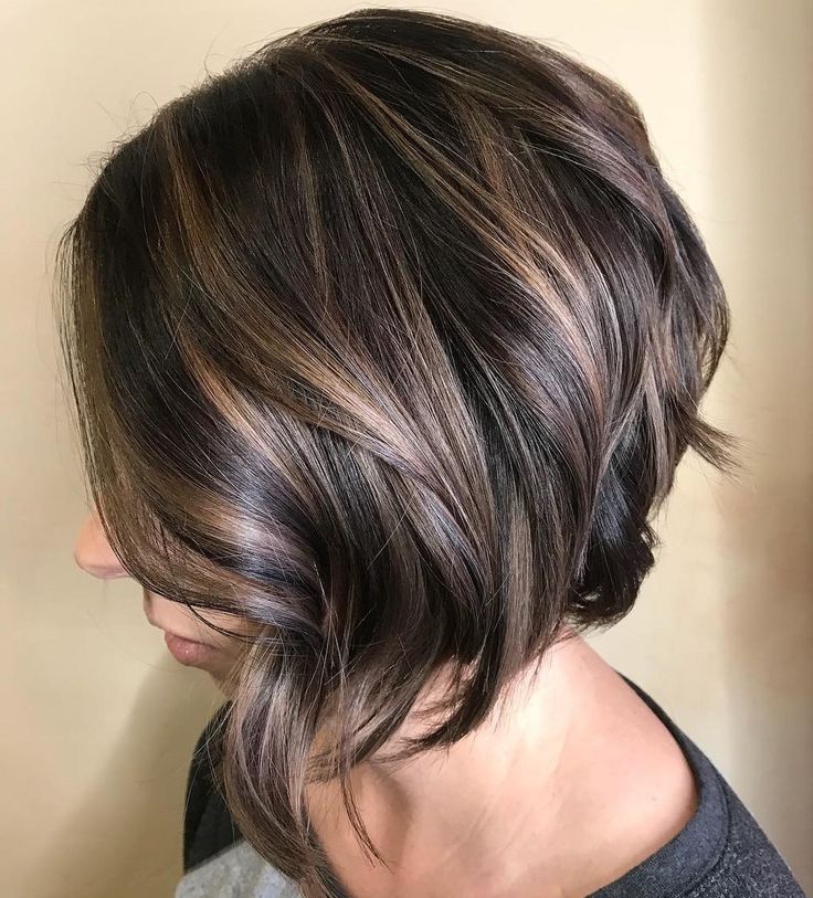 Pin On Gorgeous Hair! Regarding Most Popular Side Parted Angled Chocolate Lob Haircuts (View 4 of 25)