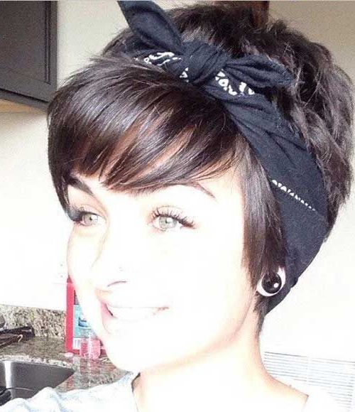 Pin On Gorgeous Hair With Regard To Wavy Pixie Hairstyles With Scarf (View 13 of 25)