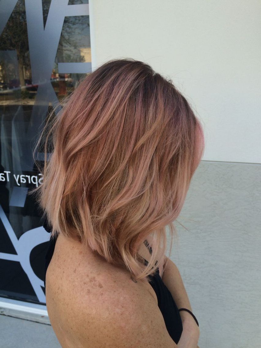 Pin On Hair Color Inside Recent Rose Gold Blunt Lob Haircuts (View 2 of 25)