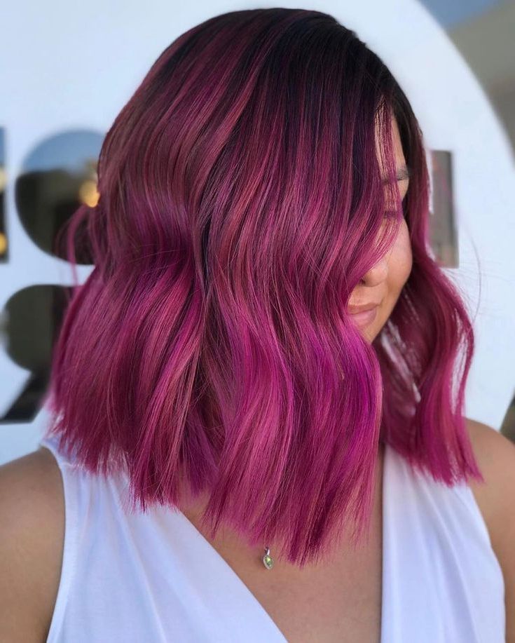 Pin On Hair Pertaining To Current Inverted Magenta Lob Haircuts (View 8 of 25)