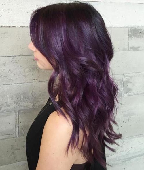 Pin On Hair Regarding Recent Brunette To Mauve Ombre Hairstyles For Long Wavy Bob (View 22 of 25)