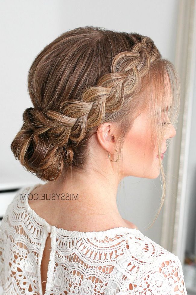 Pin On Hairstyles 2018 Intended For Dutch Braids Updo Hairstyles (View 3 of 25)