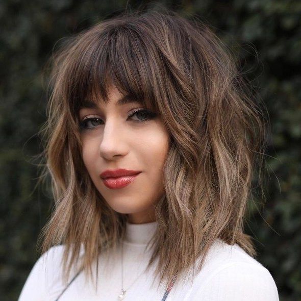 Pin On Hairstyles Within 2018 Medium Haircuts With A Fringe (View 19 of 25)