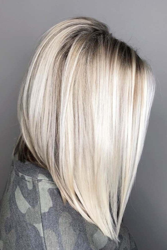 Pin On Kapsels Within 2018 Icy Blonde Inverted Bob Haircuts (View 2 of 25)