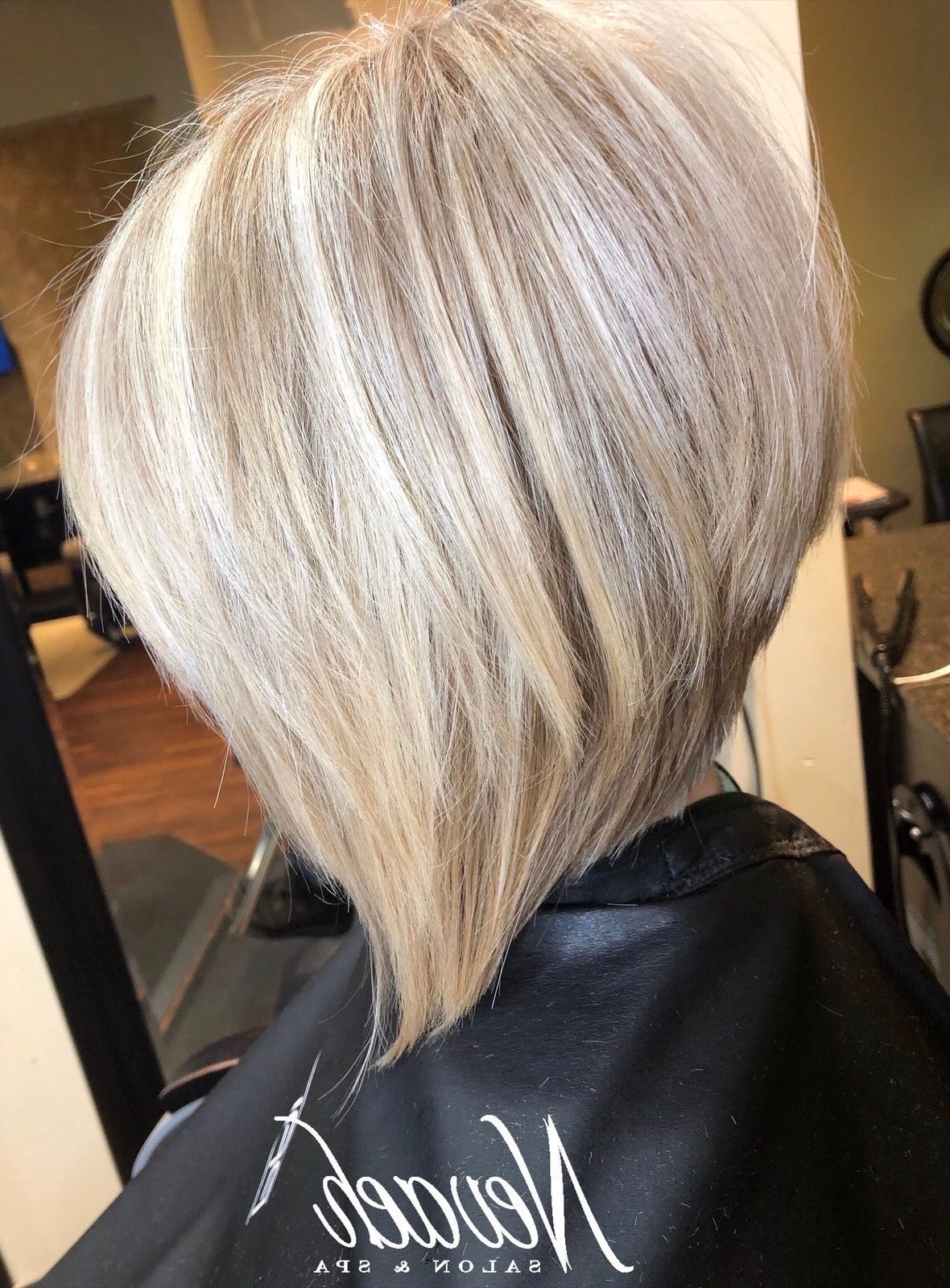 Pin On Nevaeh Salon & Spa Within Current Icy Blonde Inverted Bob Haircuts (View 4 of 25)