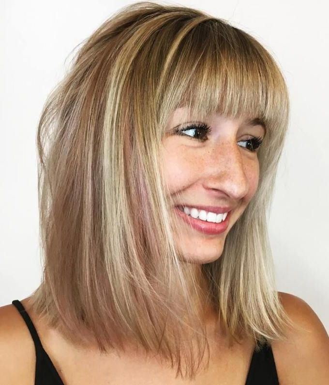 Pin On Not Want Regarding One Length Bob Hairstyles With Long Bangs (View 8 of 25)