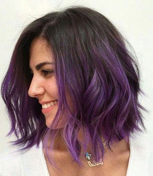 Pin On Ombre Bob Hair Throughout Newest Brunette To Mauve Ombre Hairstyles For Long Wavy Bob (View 9 of 25)