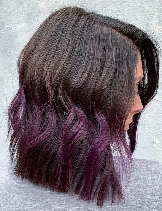 Pin On Stayglam Hairstyles Within Latest Brunette To Mauve Ombre Hairstyles For Long Wavy Bob (View 10 of 25)