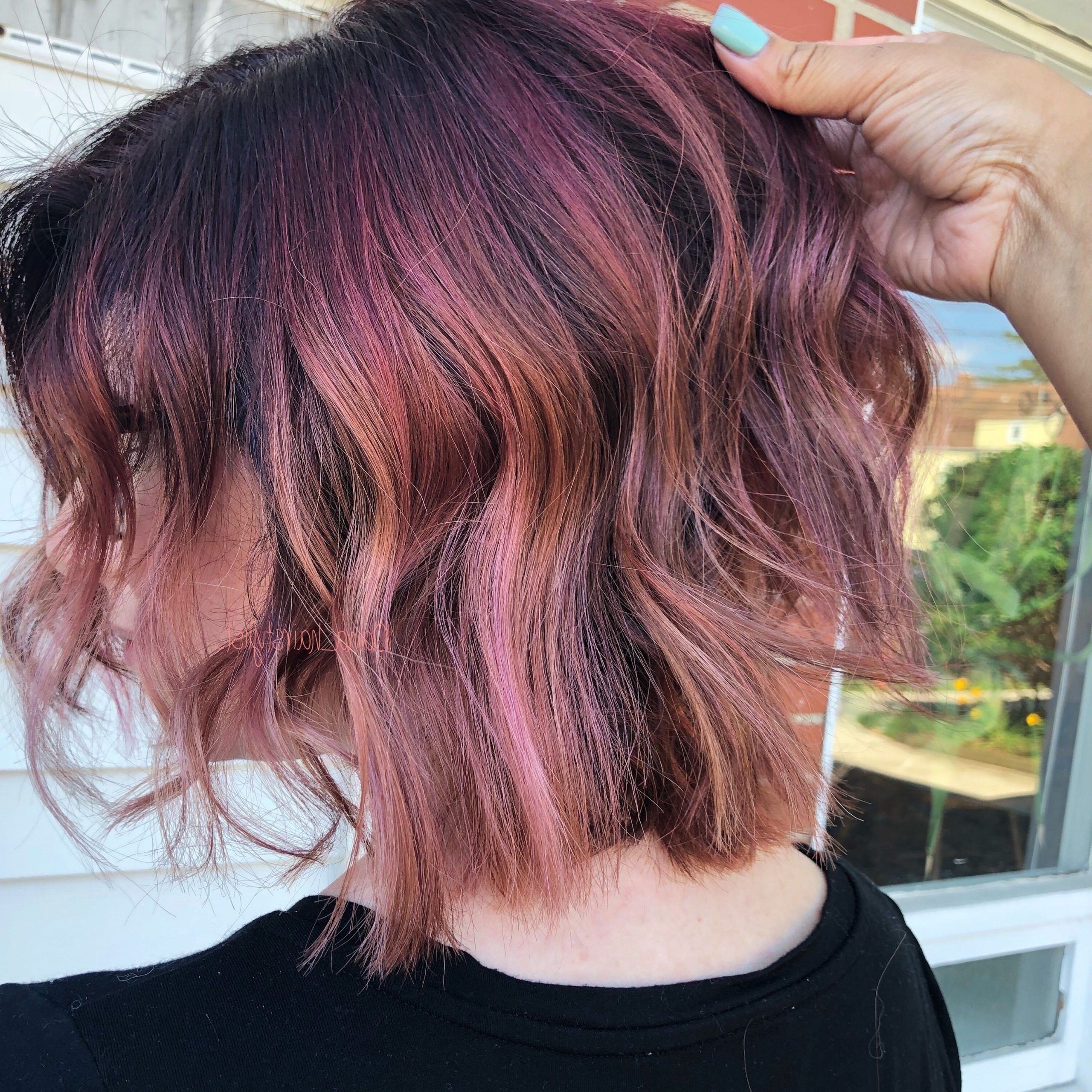 Pink, Rose Gold, Violet, Ombré, Balayage, Rose Pink, Joico, Lob, | Brown Ombre  Hair, Hair Styles, Ombre Hair Within Most Recent Pink Balayage Haircuts For Wavy Lob (View 7 of 25)
