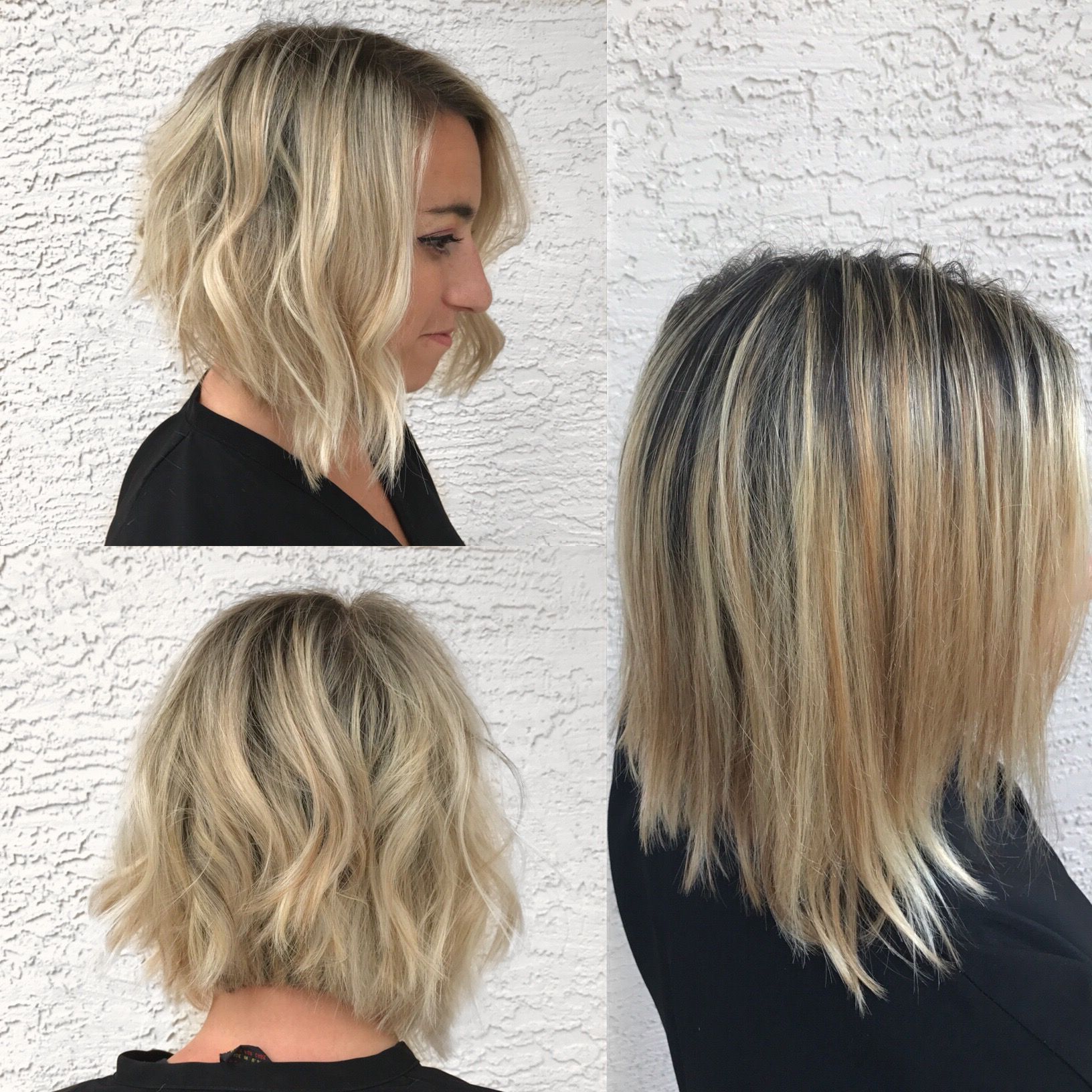 Rooty Blonde, Bob , Lob , Short Hair , Shadow Root #Hairbyelena | Blond,  American, Lob Intended For Rooty Blonde Bob Hairstyles (View 2 of 25)