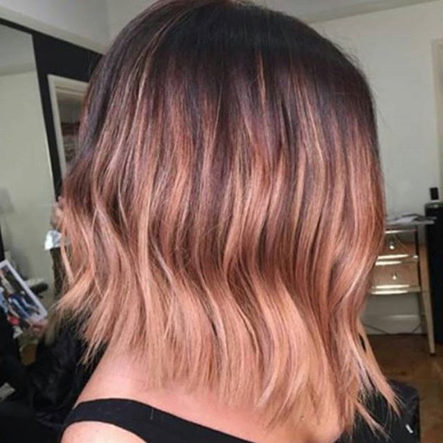 Rose Gold Lob Balayage | Hair Styles, Balayage Hair, Baylage Hair Intended For 2018 Rose Gold Blunt Lob Haircuts (View 5 of 25)