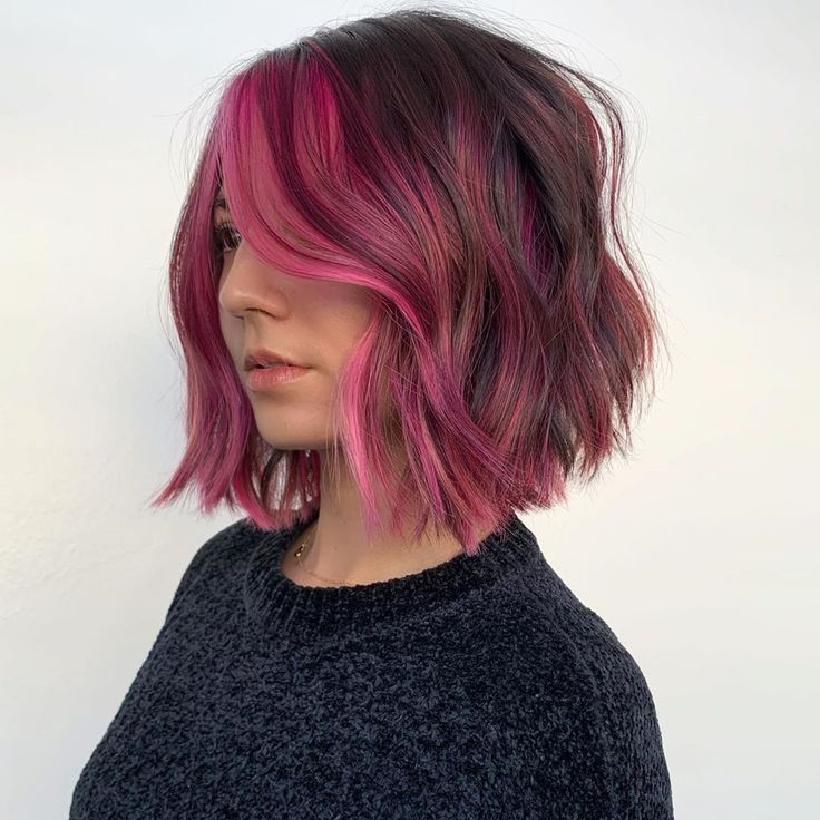 Short Hair Expert (@styled By Carolynn) • Instagram Photos And Videos |  Hair Color Pink, Bright Hair Colors, Bright Hair Throughout 2018 Pink Balayage Haircuts For Wavy Lob (View 12 of 25)