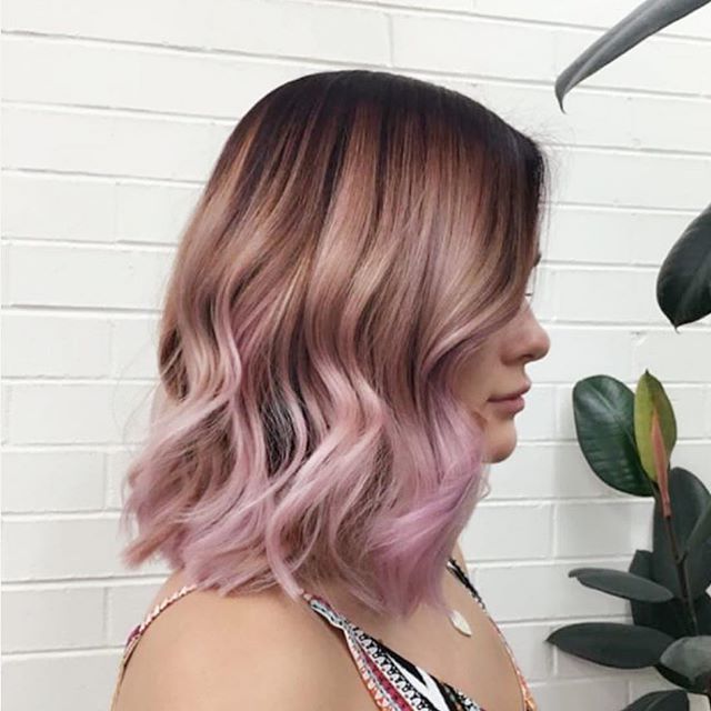 Short Ombre Hair Color Trends 2019, Short Haircuts Ideas, Ombre Color, Hair  Styles | Hair Styles, Brown Hair Colors, Ombre Hair With Current Pink Balayage Haircuts For Wavy Lob (Photo 10 of 25)