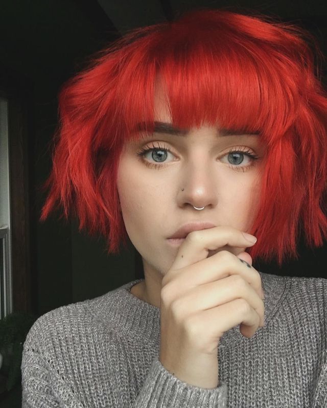 Short Red Hairstylesshort Red Hairstyles With Bright Bang Pixie Hairstyles (View 18 of 25)