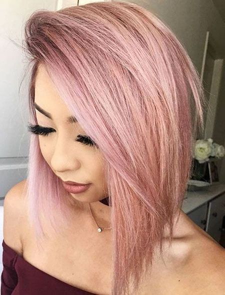 Stunning Long Bob Haircut With Layers Intended For 2018 Inverted Magenta Lob Haircuts (View 15 of 25)