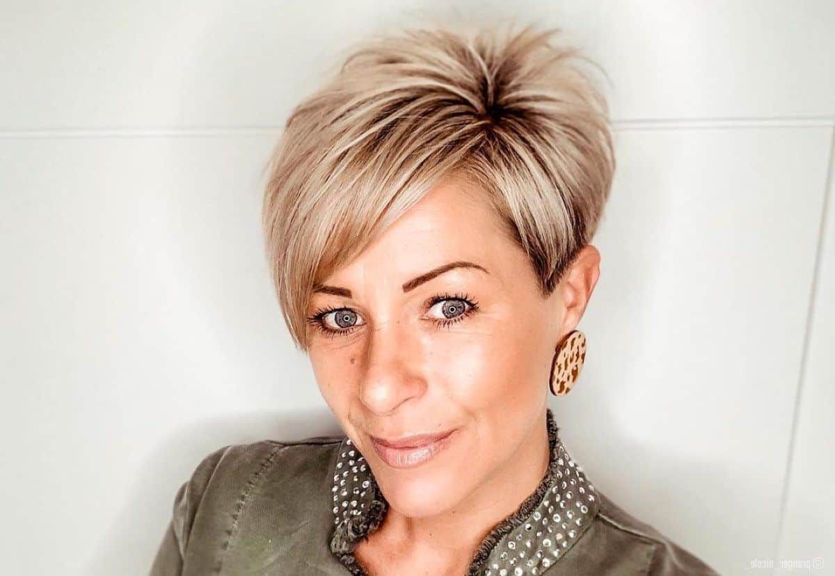 The 24 Best Pixie Cuts For Thick Hair To Be More Manageable Throughout Funky Disheveled Pixie Hairstyles (View 14 of 25)