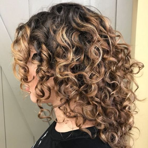 The Best Medium Length Naturally Curly Hairstyles With Regard To 2018 Layered Curly Medium Length Hairstyles (View 10 of 25)