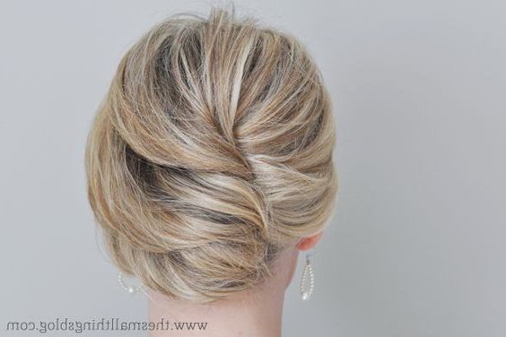 The French Twist | Short Hair Updo, French Twist Hair, Medium Hair Styles For Twisted Updo Hairstyles For Bob Haircut (View 10 of 25)
