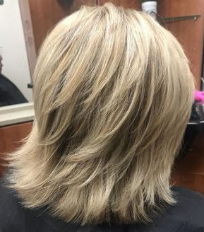 Thick Feathered Blonde Lob | Medium Shag Haircuts, Medium Hair Styles, Hair  Styles In Best And Newest Shaggy Blonde Lob Haircuts (View 4 of 25)